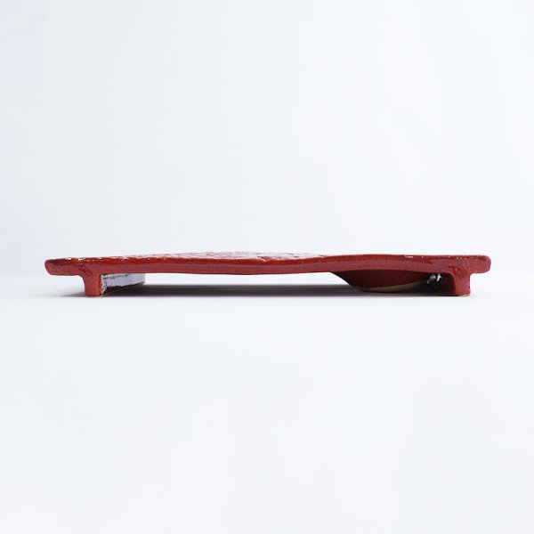 画像2: 【ta・ta・la KUBOMI】くぼみ皿 赤 (2)