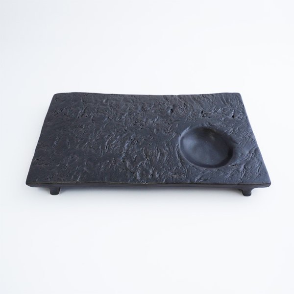 画像3: 【ta・ta・la KUBOMI】くぼみ皿 黒 (3)