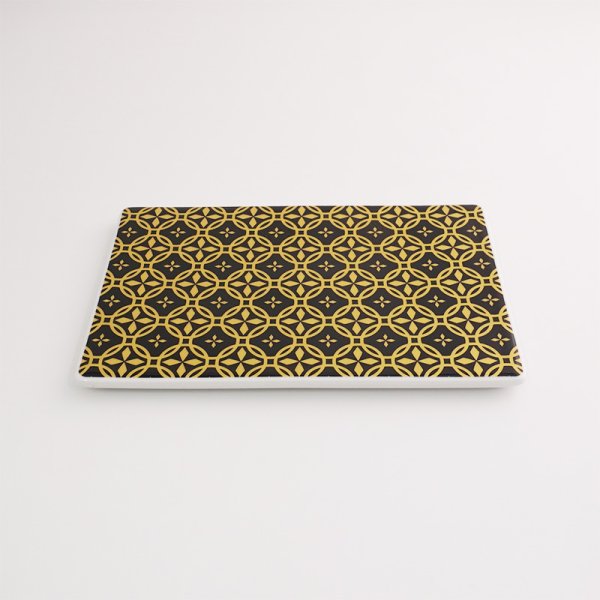 画像2: 廃盤:【MON-紋-】18cm長角皿 金 (2)