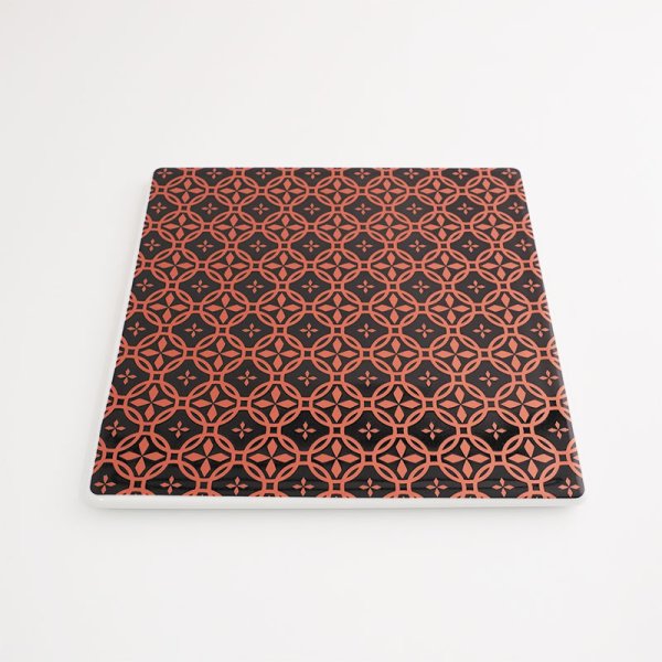 画像2: 廃盤:【MON-紋-】18cm正角皿 銅 (2)