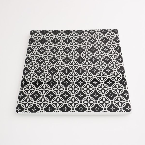 画像2: 廃盤:【MON-紋-】18cm正角皿 銀 (2)