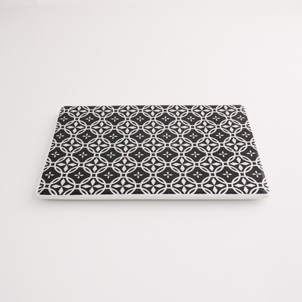 画像2: 廃盤:【MON-紋-】18cm長角皿 銀 (2)