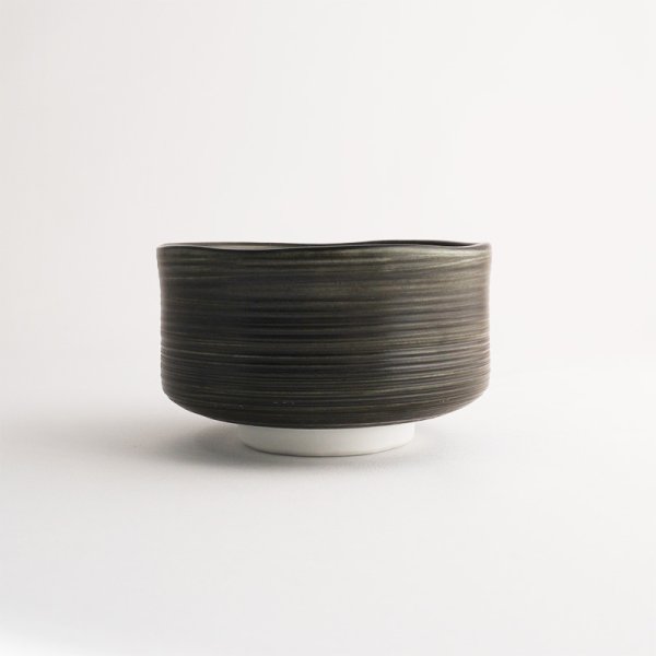 画像2: 【FUDE-MAKI】小抹茶碗 黒 【FUDE-MAKI】Small Matcha Cup Black (2)