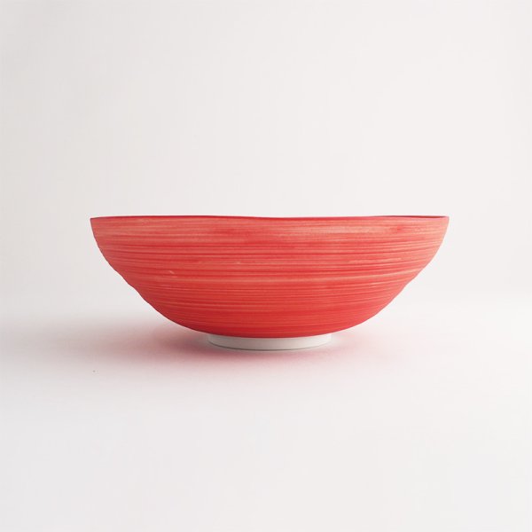 画像2: 【FUDE-MAKI】中鉢 赤 【FUDE-MAKI】Medium Bowl Red (2)