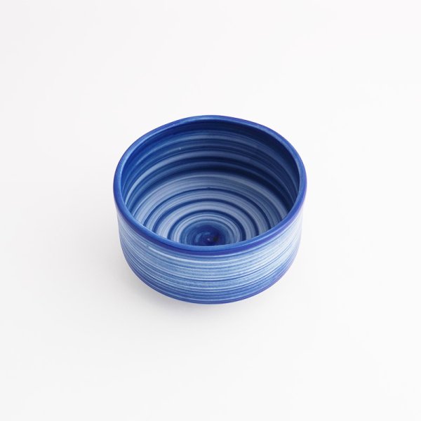 画像3: 【FUDE-MAKI】小抹茶碗 青 【FUDE-MAKI】Small Matcha Cup Blue (3)