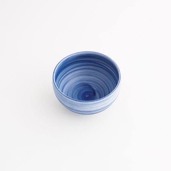 画像3: 【FUDE-MAKI】小煎茶碗 青 【FUDE-MAKI】Small Sen-cha Cup Blue (3)
