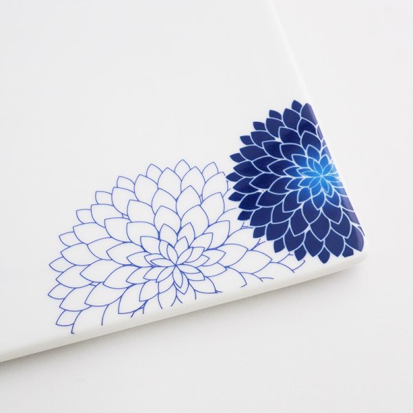 画像4: 【MUM -マム-】18cm正角皿 青 (4)