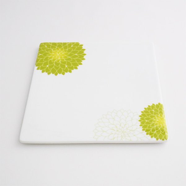 画像3: 【MUM -マム-】18cm正角皿 緑 (3)