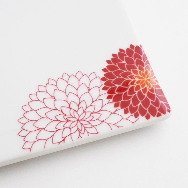 画像4: 【MUM -マム-】18cm長角皿 赤 (4)