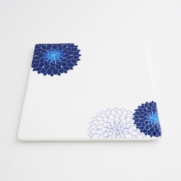 画像3: 【MUM -マム-】18cm正角皿 青 (3)