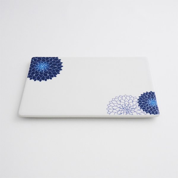 画像3: 【MUM -マム-】18cm長角皿 青 (3)