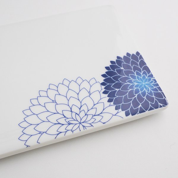 画像4: 【MUM -マム-】30cm長角皿 青 (4)