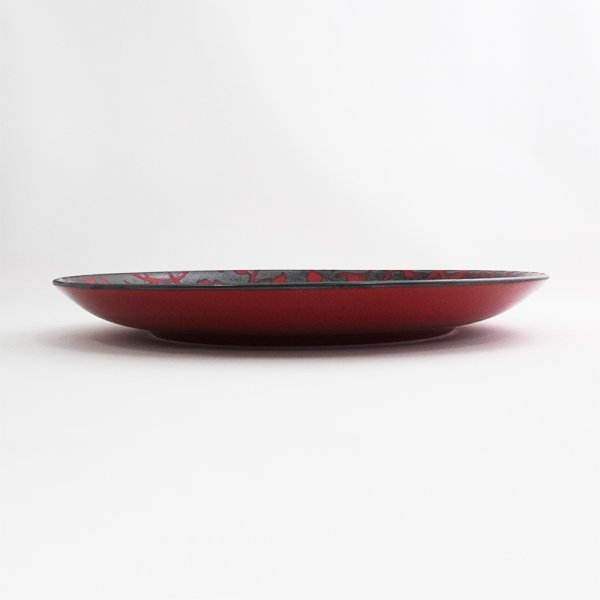画像2: 【MIWAKU -魅惑-】丸皿(中) 赤 【MIWAKU -魅惑-】Round Plate Medium Red (2)