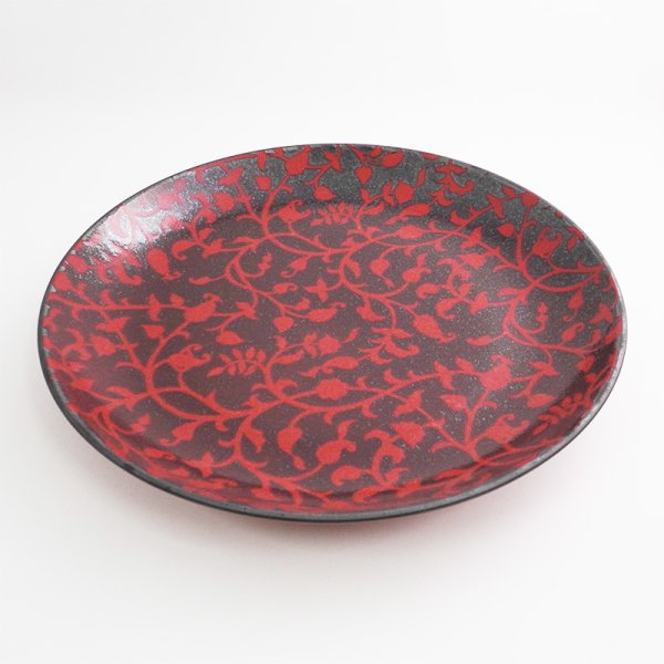 画像3: 【MIWAKU -魅惑-】丸皿(大) 赤 【MIWAKU -魅惑-】Round Plate Large Red (3)