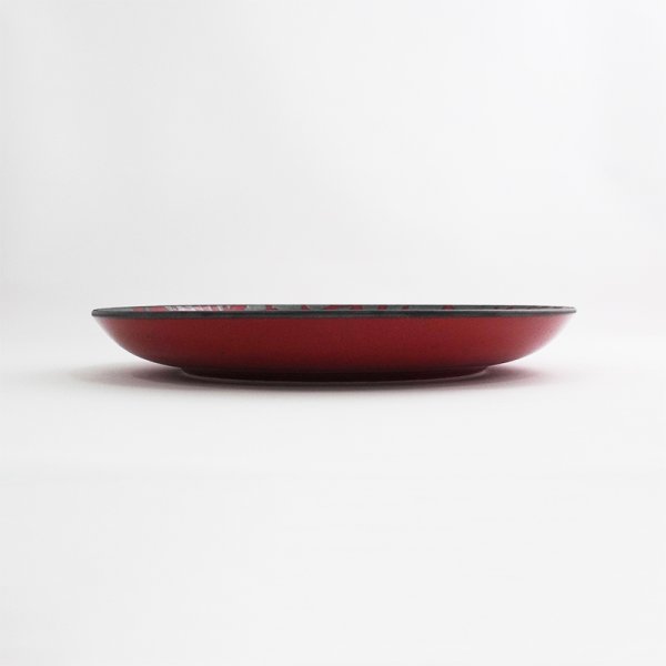 画像2: 【MIWAKU -魅惑-】丸皿(小) 赤 【MIWAKU -魅惑-】Round Small Plate Red (2)