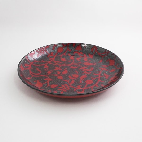 画像3: 【MIWAKU -魅惑-】丸皿(小) 赤 【MIWAKU -魅惑-】Round Small Plate Red (3)