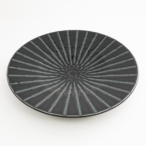 画像3: 【GEKKO -月光-】9.5寸皿 黒 【GEKKO -月光-】30cm Plate Black (3)