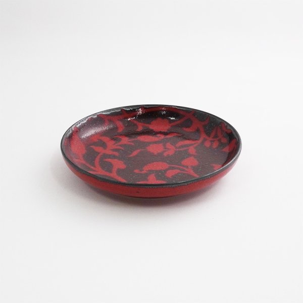 画像3: 【MIWAKU -魅惑-】小皿 赤 【MIWAKU -魅惑-】Small Plate Red (3)