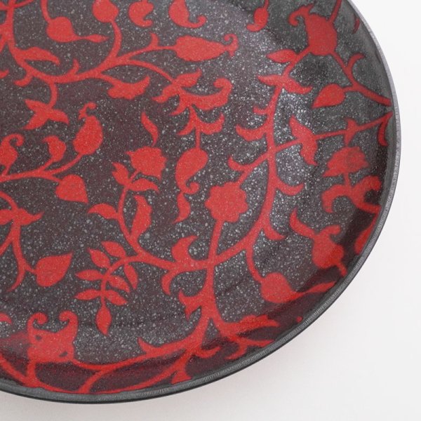 画像4: 【MIWAKU -魅惑-】丸皿(小) 赤 【MIWAKU -魅惑-】Round Small Plate Red (4)