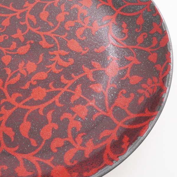 画像4: 【MIWAKU -魅惑-】丸皿(大) 赤 【MIWAKU -魅惑-】Round Plate Large Red (4)