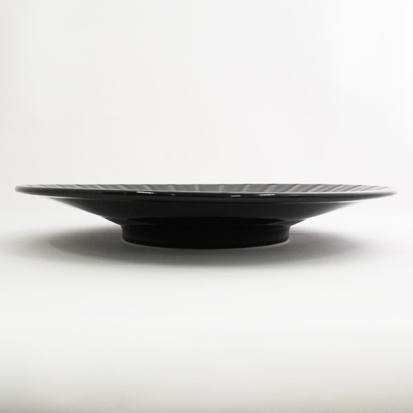画像2: 【GEKKO -月光-】9.5寸皿 黒 【GEKKO -月光-】30cm Plate Black (2)