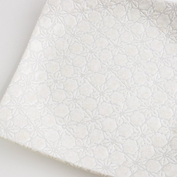 画像4: 【市蔵】白手引き5.5寸正角皿 【市蔵】White Hand-drawn 17cm Square Plate (4)