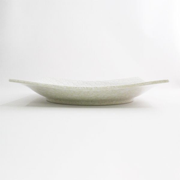 画像2: 【市蔵】白手引き7.5寸正角皿 【市蔵】White Hand-drawn 23cm Square Plate (2)