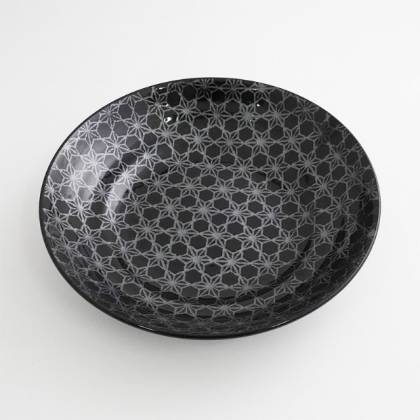 画像3: 【市蔵】黒ミツワ7.5寸めん皿 【市蔵】Black Mitsuwa 23cm Noodle Bowl (3)