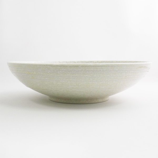 画像2: 【市蔵】白メタ9.5寸鉢 【市蔵】White Meta 28cm Bowl (2)