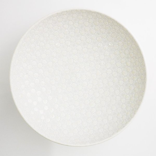 画像4: 【市蔵】白メタ9.5寸鉢 【市蔵】White Meta 28cm Bowl (4)