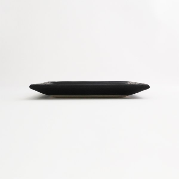 画像2: 【こよみ】黒正角皿（小） 【こよみ】Black Square Plate Small (2)