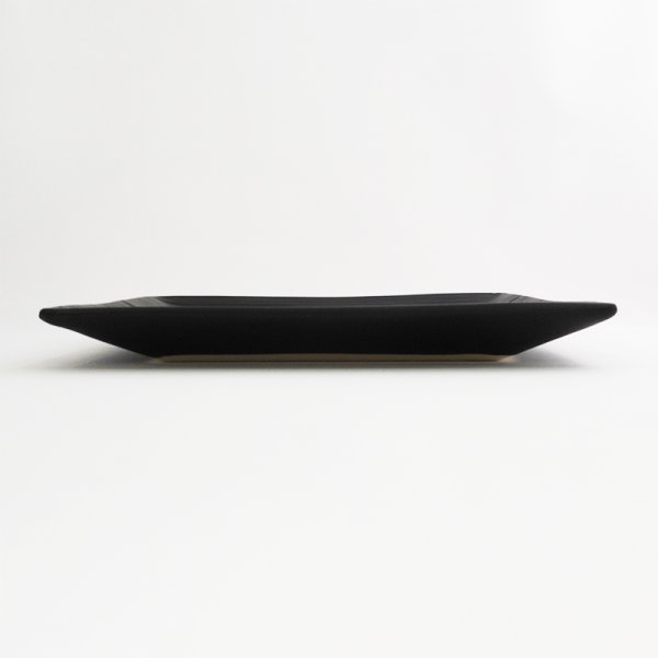 画像2: 【こよみ】黒正角皿（大） 【こよみ】Black Square Plate Large (2)
