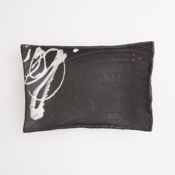 画像2: 【TENGU】角皿(小) 黒 【TENGU】Rectangle Plate Small Black (2)