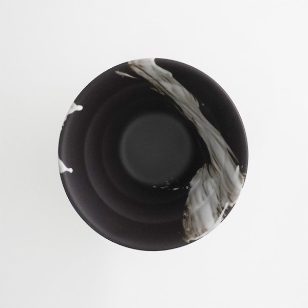 画像4: 【円】黒釉白刷毛 5.0丼 (4)