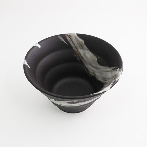 画像3: 【円】黒釉白刷毛 5.0丼 (3)