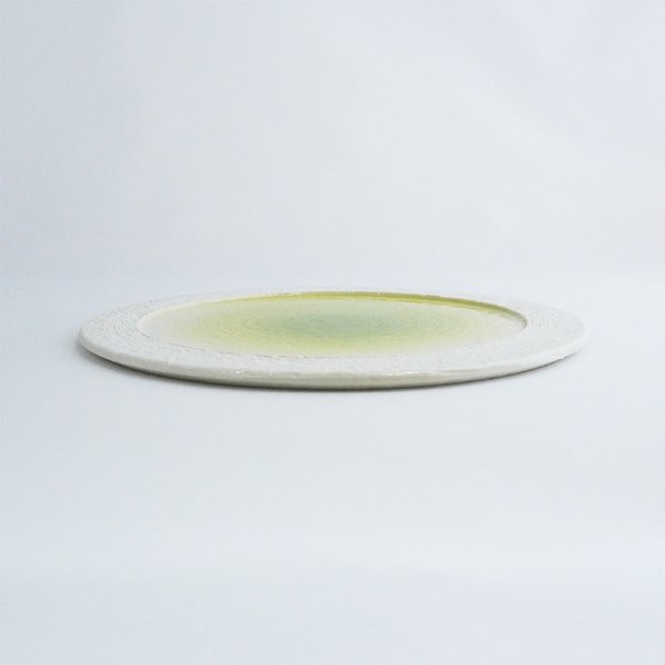 画像2: 【メインプレートコレクション】フラットリムプレート（小）　緑 【Main Plate Collection】Flat Rim Plate Small Green (2)