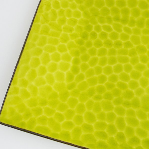 画像4: 2025新作:【SUNA-HA】正角皿(大) 黄緑 (4)