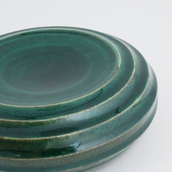 画像4: 2025新作:【ZA-BU】段しのぎ皿(中) 緑 (4)