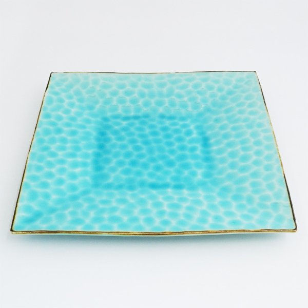 画像3: 2025新作:【SUNA-HA】正角皿(大) 水色 (3)