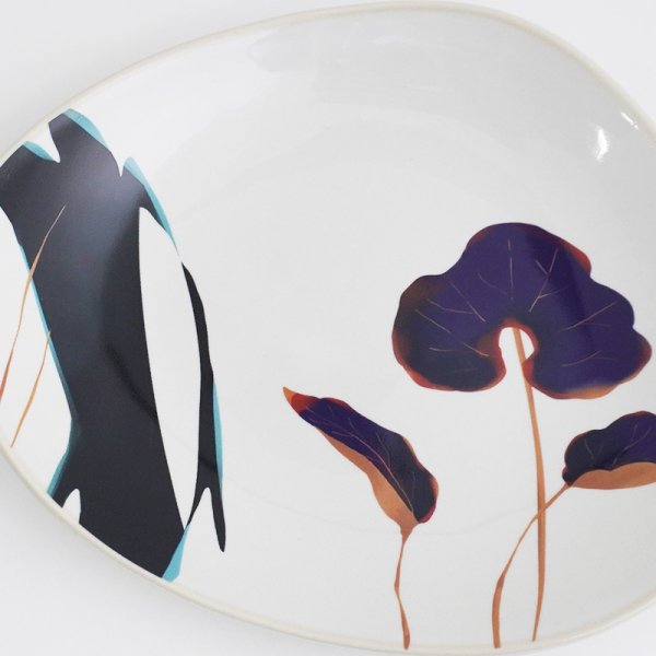 画像4: 2025新作:【TOUKA -冬花-】20cm皿 葉 (4)