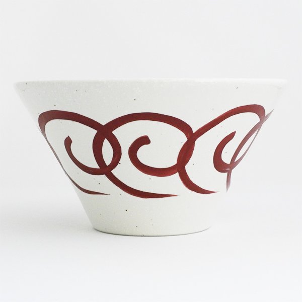 画像2: 2025新作:【円】赤絵うず丼19cm (2)