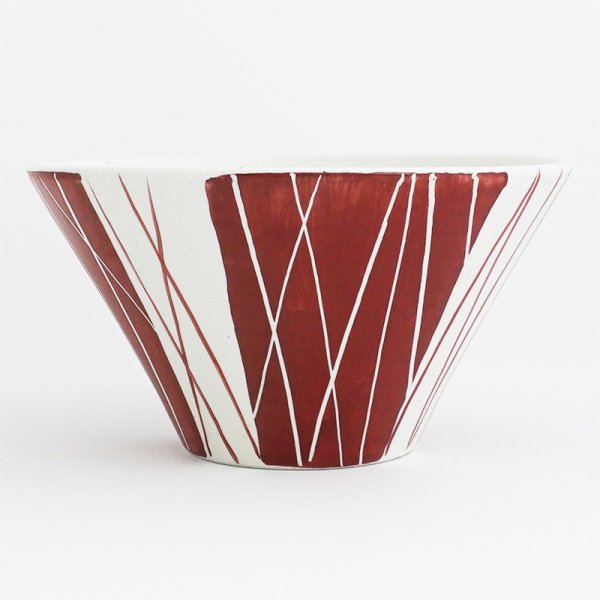 画像2: 2025新作:【円】赤絵乱とくさ丼19cm (2)