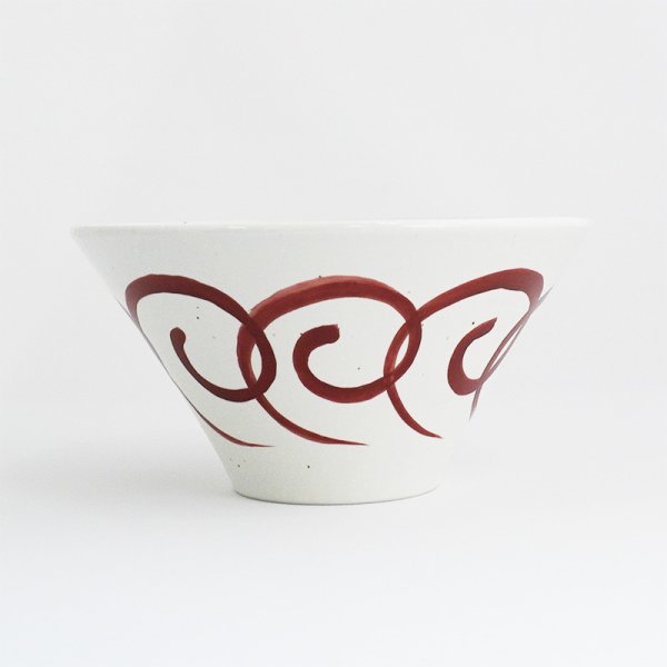 画像2: 2025新作:【円】赤絵うず丼18cm (2)