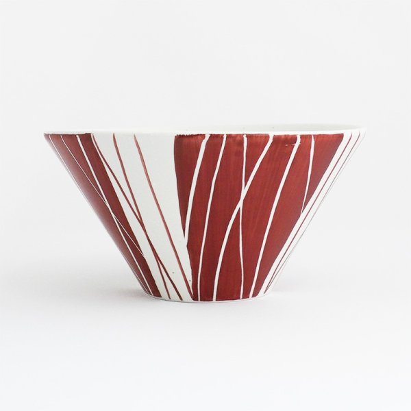 画像2: 2025新作:【円】赤絵乱とくさ丼18cm (2)