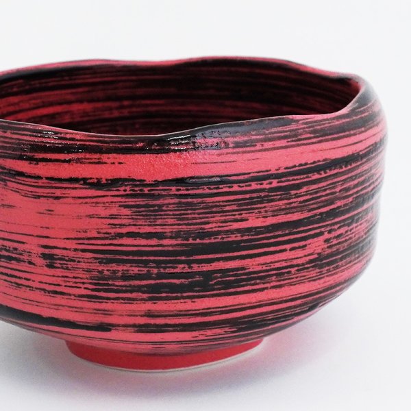 画像5: 2025新作：【茶器コレクション】抹茶碗 赤釉黒巻 (5)