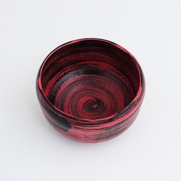 画像3: 2025新作：【茶器コレクション】抹茶碗 赤釉黒巻 (3)