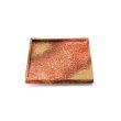 画像1: 【ta・ta・la　ZEN】正角（大）　赤吹き 【ta・ta・la　ZEN】Large Square Plate Red (1)