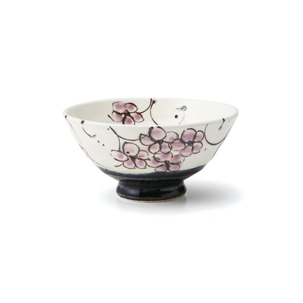 画像1: 【飯碗コレクション】紫小花飯碗（大） 【Rice Bowl Collection】Purple Small Flowers Rice Bowl Large (1)