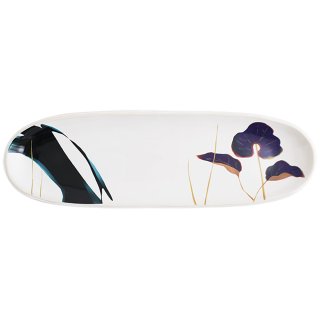 最終価格◎紅型陶器額装【流水花紅葉紋】壁飾り 希少 本場琉球紅型 「月桃」紬名古屋帯地 知念冬馬作(D86480sp) 未