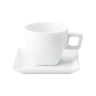 カップ&ソーサーコレクション】スクエアピュアホワイト ソーサー 白